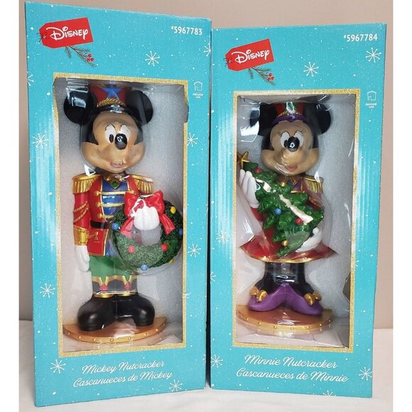 Disney Mickey & Minnie Mouse Large 15" Nutcracker Holiday Christmas Decor Set - Picture 11 of 16